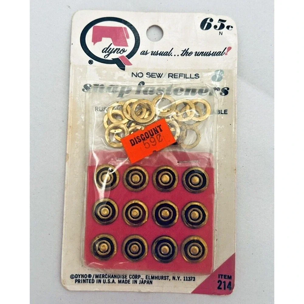 Vintage Snap Fasteners Grants‎ & Dyno, Made in Western Germany & Japan Lot of 2